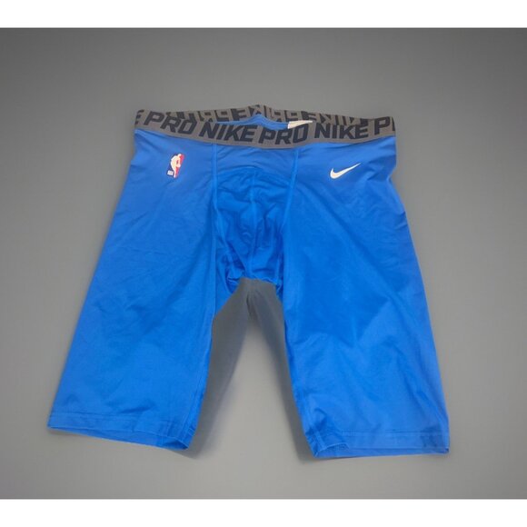 NIKE Men 3XL Tall PRO Cool Team Issue NBA Basketball Compression Shorts Blue New - Picture 1 of 7